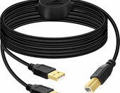 GELRHONR Przełącznik USB do drukarki dla 2 komputerów - kabel 4,5 m – zdjęcie 1