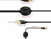 GELRHONR Przełącznik USB do drukarki dla 2 komputerów - kabel 4,5 m – zdjęcie 5