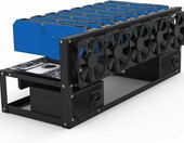 Stalowa obudowa koparki kryptowalut - rama pod 8 kart GPU, ATX – zdjęcie 2