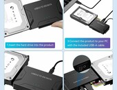RENGOGA Adapter USB 3.0 do IDE i SATA, dyski 2,5 i 3,5 cala – zdjęcie 4