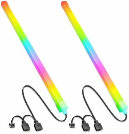 GERUI listwy LED ARGB 30 cm do obudowy komputera, komplet 2 szt.