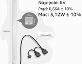 GERUI listwy LED ARGB 30 cm do obudowy komputera, komplet 2 szt. – zdjęcie 2