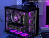 KEDIERS G300 ATX Mid Tower – obudowa PC szkło hartowane, 5 wentylatorów – zdjęcie 2