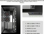 KEDIERS G300 ATX Mid Tower – obudowa PC szkło hartowane, 5 wentylatorów – zdjęcie 5