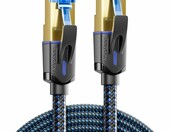 deleyCON Patchcord CAT8 10 m S/FTP, nylonowy, RJ45 – zdjęcie 1