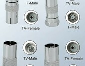 SPTSSWET zestaw 4 adapterów antenowych F na TV, niklowany mosiądz – zdjęcie 3