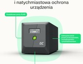 Green Cell PowerProof UPS 650VA 360W - zasilacz awaryjny z LCD – zdjęcie 4