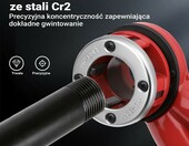 WilTec Gwintownica do rur stalowych 9-cz. z grzechotka, walizka – zdjęcie 4