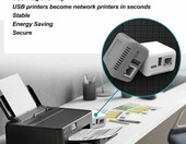 Yunir Sieciowy serwer druku USB 2.0 LAN, obsługa 256 GB – zdjęcie 3