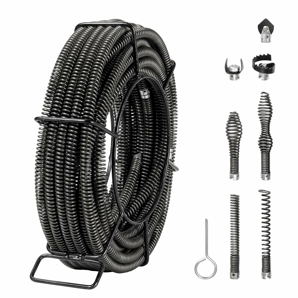 VEVOR Spirala kanalizacyjna 20 m x 16 mm z 7 nozami
