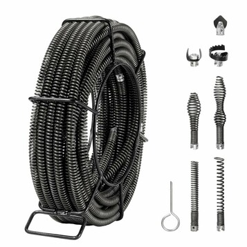 Spirala kanalizacyjna 20 m x 16 mm z 7 VEVOR (stan nowy)