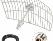 HzFitInc Antena paraboliczna WiFi 5 GHz 24dBi z kablem RP-SMA – zdjęcie 1