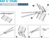 Edision YAGI V antena zewnętrzna UHF 15dB z filtrem 5G LTE – zdjęcie 4