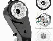 QWORK 2x Silnik elektryczny RS550 12V 40000 obr./min z okablowaniem – zdjęcie 3