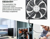 Hoypeyfiy zestaw 4x wentylator 120 mm do chłodzenia serwera i szafy rack – zdjęcie 4