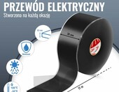 Poppstar Taśma silikonowa samowulkanizująca 11 m izolacyjna, czarna – zdjęcie 2