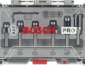Bosch Zestaw 6 frezów PRO Ø 8 mm – do drewna, uchwyt cylindryczny – zdjęcie 2