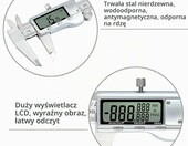 Proster Suwmiarka cyfrowa 150 mm, stal nierdzewna, duży ekran LCD – zdjęcie 3