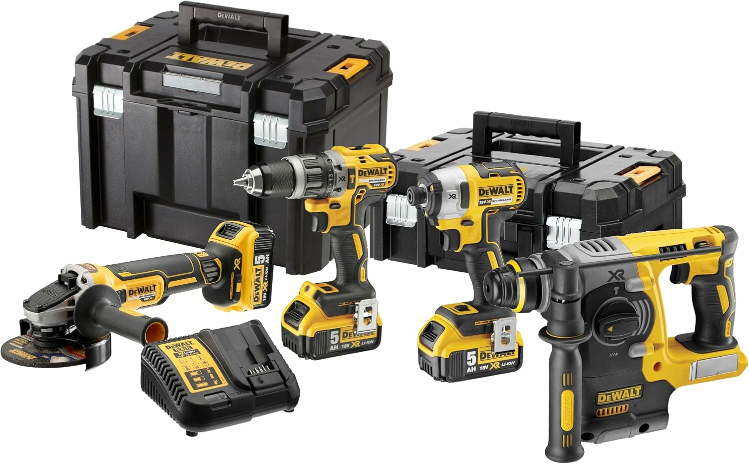 Dewalt DCK422P3T – zestaw 4 elektronarzędzi 18V z 3 akumulatorami