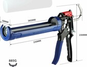 WORKPRO Pistolet do silikonu 295 ml, stosunek ciągu 18:1 – uszczelniający – zdjęcie 2