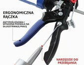 WORKPRO Pistolet do silikonu 295 ml, stosunek ciągu 18:1 – uszczelniający – zdjęcie 4