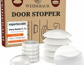 Weidebach Zestaw 12 Odbojników do Drzwi, biało-przezroczyste – zdjęcie 1