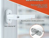 GETLITOOL Zamykany uchwyt do drzwi balkonowych i tarasowych, 2 szt., biały – zdjęcie 3