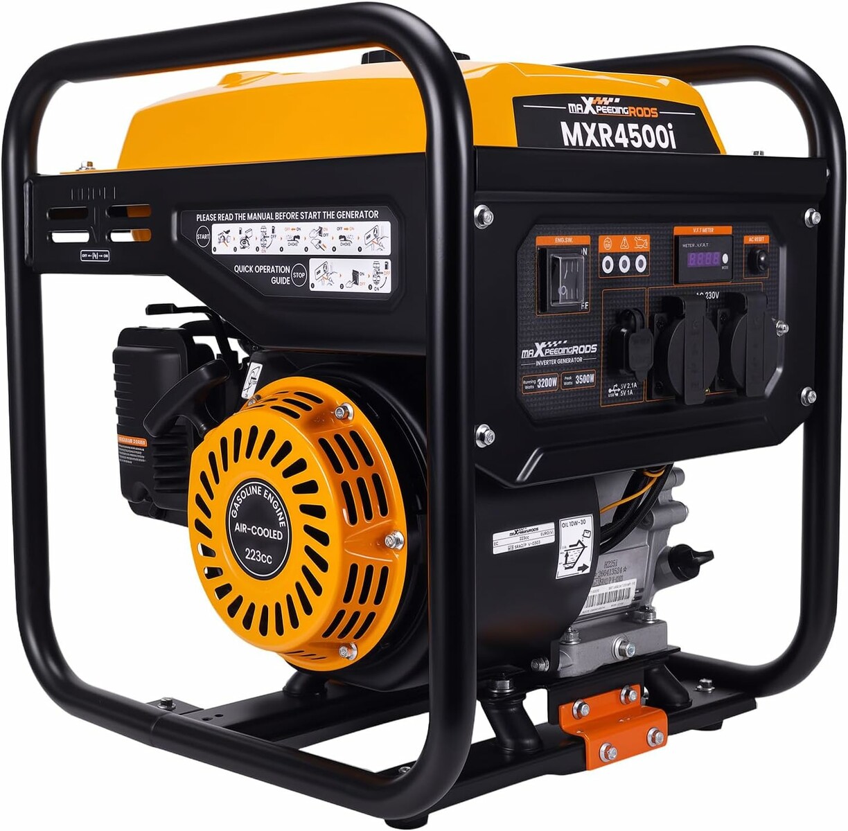 maXpeedingrods Generator inwertorowy 3500 W benzynowy, przenośny