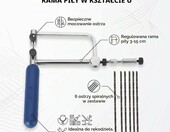 Ejoyous Piła włosowa jubilerska z regulowaną ramą, 6 brzeszczotów – zdjęcie 5