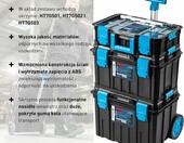 Högert Technik Wózek narzędziowy ze skrzynkami 4w1 na kółkach – zdjęcie 2