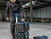 Högert Technik Wózek narzędziowy ze skrzynkami 4w1 na kółkach – zdjęcie 3
