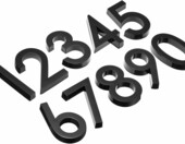 PATIKIL Zestaw 10 Numerów Domu 3D, samoprzylepne, czarne – zdjęcie 1