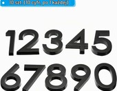 PATIKIL Zestaw 10 Numerów Domu 3D, samoprzylepne, czarne – zdjęcie 3