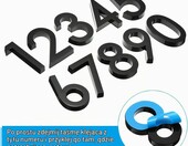 PATIKIL Zestaw 10 Numerów Domu 3D, samoprzylepne, czarne – zdjęcie 4