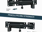 Sayayo Zatrzask do Drzwi z Kłódką 180 mm, stal nierdzewna – zdjęcie 3