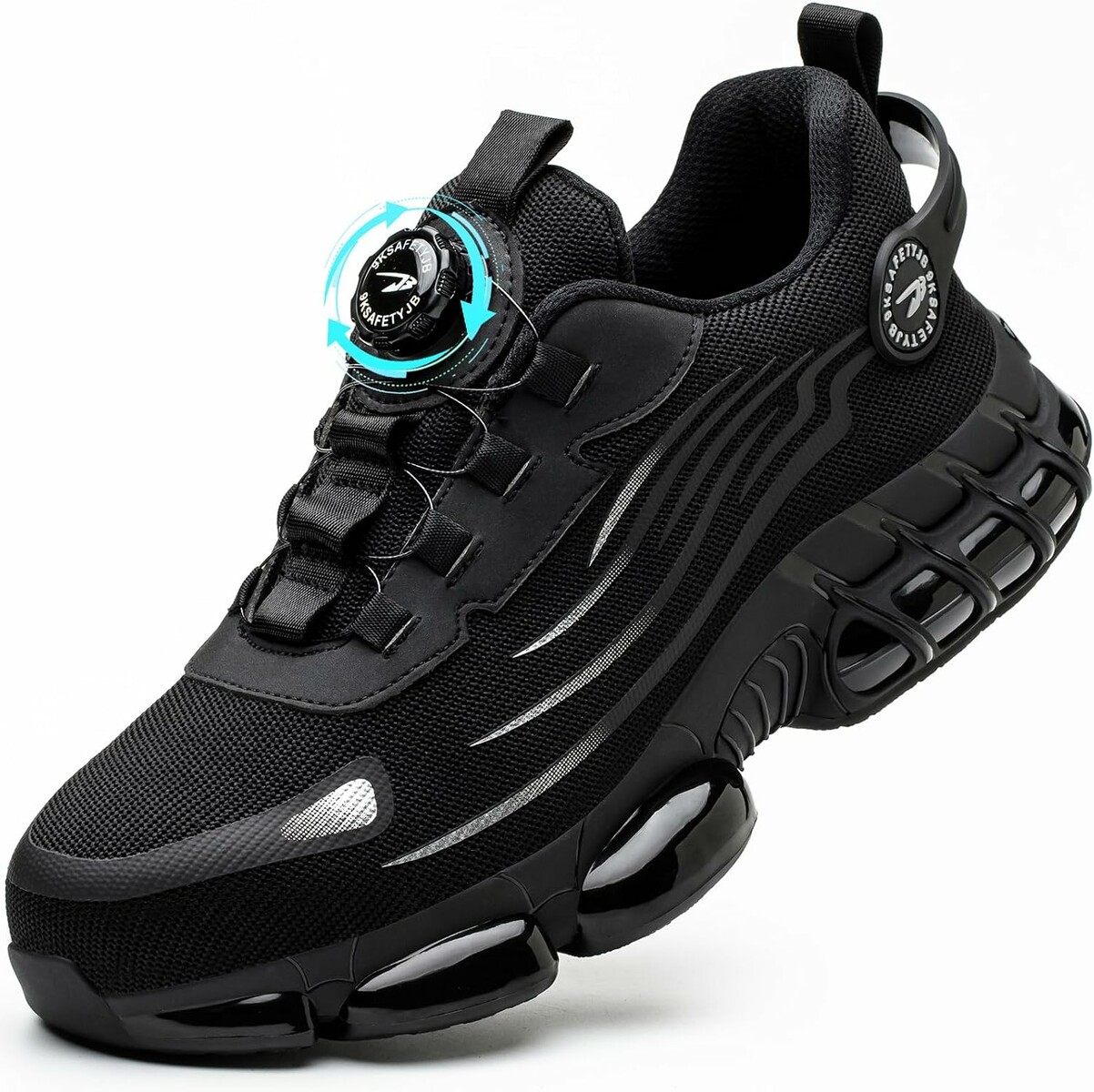 GUDECIUS Buty robocze ochronne ze stalowym noskiem, czarne