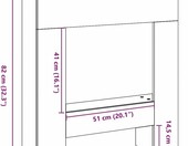 vidaXL Obudowa kominka 81x18x82 cm, biała, MDF – zdjęcie 3