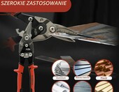 HOUSERAN Nożyce do blachy 10'' - zestaw 2 szt, lewe i prawe – zdjęcie 5
