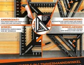 THORVALD Zestaw kątowników stolarskich 180 mm + 300 mm z ołówkiem – zdjęcie 3