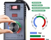 Peelanmall Regulator prędkości obrotowej 230V 4000W, wtyczka UE – zdjęcie 2