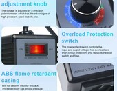 Peelanmall Regulator prędkości obrotowej 230V 4000W, wtyczka UE – zdjęcie 5