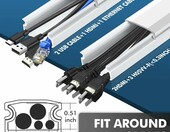 shinfly Kanał kablowy samoprzylepny 4,8 m, biały, 30x15 mm – zdjęcie 2