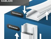shinfly Kanał kablowy samoprzylepny 4,8 m, biały, 30x15 mm – zdjęcie 5
