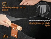 Ezilif Kosz na drewno kominkowe XXL 100 l, składany, brązowy – zdjęcie 5