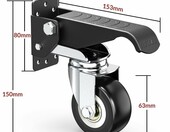 HOLKIE Zestaw 4 kółek do stołu warsztatowego, udźwig 408 kg – zdjęcie 2