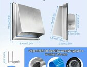 KOVSGQ Kratka Wentylacyjna 150 mm ze Stali Nierdzewnej z Siatką na Owady – zdjęcie 3