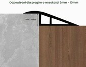 Hengrongshen Listwa Progowa Samoprzylepna 1 m, Biały Dąb – zdjęcie 4