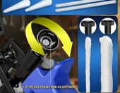 S&R Pistolet piankowy PU 330 mm PTFE – do pianki montażowej, czarno-niebieski – zdjęcie 4