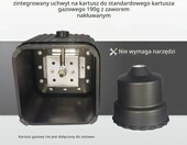 Tepro Stołowy kominek gazowy 16 cm z kamieniami dekoracyjnymi, czarny – zdjęcie 4