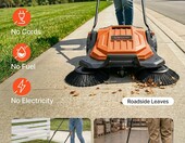 VEVOR Zamiatarka Ręczna 650 mm – zamiatarka bez zasilania na podwórko – zdjęcie 3